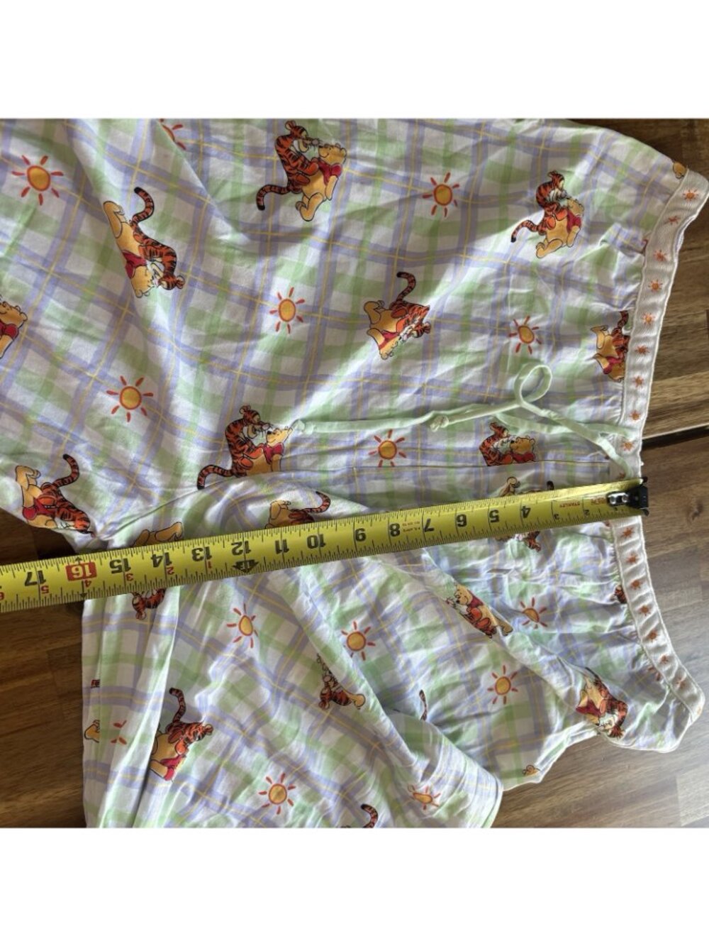 Vintage Winnie The Pooh & Tigger Pajama Pants Plaid Women’s XL Cotton Loungewear - Picture 3 of 16